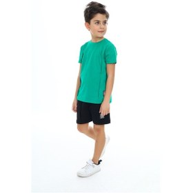 Resim Toontoy Kids Toontoy Erkek Çocuk Şortlu Takım Koyu Yeşil 