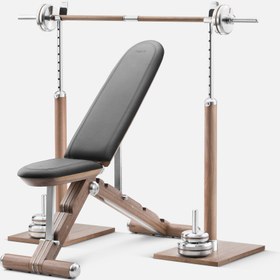 Resim Pent BYSTRA - Luxury Bench Press | Basic - Brown / Natural Oak 