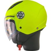 Resim Motosiklet ve Bisiklet Yarım Camlı Çocuk Kaskı Ce Abs Material Motor Kaskı Mat Yellow 