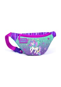 Resim Coral High Kids Mor Su Yeşili Unicorn Desenli Bel Çantası 12641 Mor - Su Yeşili 