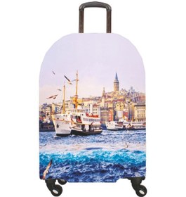 Resim My Saraciye My 33 Eminönü Valizler İçin Kılıf Seti Kabin Orta Ve Büyük Mavi 