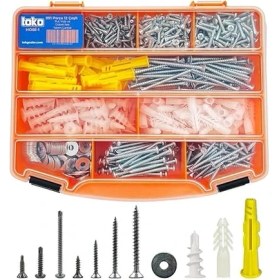 Resim Hobi-1 891 Parça 12 Çeşit, Pul, Vida ve Dübel Seti, Organizer Takım Çantalı 