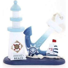 Resim Ahşap Marin Çapalı Deniz Feneri - 9028848147566del 