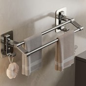 Resim Musurjoy 1pc Çift Havlu Barı, Uzay Alüminyum Banyo Havlu Rafı, Duvar Monte Havlu Tutucu, Depolama Organizatörü, Banyo Aksesuarları, Sevgililer Günü/Paskalya için Mükemmel Hediye 