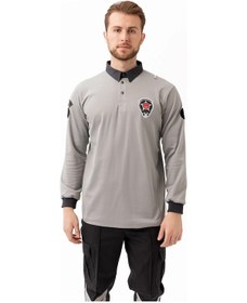 Resim Münih Güvenlik Uzun Kol T-shirt Kurumsal Güvenlik Personel Kıyafeti Gri-füme 