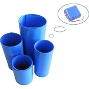 Resim 1 Kg Pvc Isı Borusu Mavi Shrınk 35 Mm 18650 Pil Yalıtım Isı Büzülme Kablo Kılıfı 