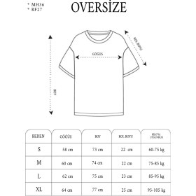 Resim Nemere Bisiklet Yaka Baskılı Oversize T-Shirt - Beyaz 