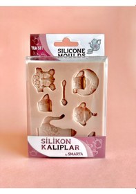 Resim Smarta Silikon Epoksi Ve Polimer Kil Kalıbı Tea Set 