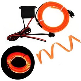 Resim 5 Metre Araç Içi Aydınlatma Ip Neon Led Turuncu 