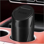 Resim Araba Çöpü Kapak, Mini Sızıntılı Araç Yan Kapı Bardak Tutucu Çöp Kutusu Siyah 