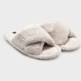Resim Twigy Çapraz Peluş Kadın Ev Terliği Bej 36/41 CC0188 Bej 