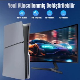 Resim Cosmostech Ps5 Slim Faceplate Kapak Seti – Disc CD & Digital Edition Uyumlu Ön/arka Kasa Değişim Cover Case Gri 