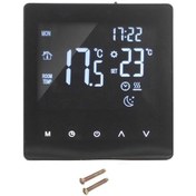 Resim Tenfowee Siyah Akıllı Programlanabilir Lcd Dokunmatik Termostat - Zemin Isıtma Ve Su Kazan Kontrolü, Ac90-240v, Ip20, 3500w 