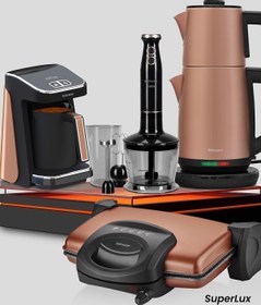 Resim GoldMaster SuperLux Rose Gold 18 Parça Avantajlı Elektronik Evlilik Paketi Elektrikli Mutfak Çeyiz Seti 