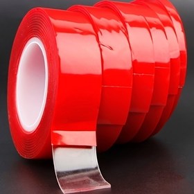 Resim 300 cm Çift Taraflı Yapışkan Bant Kalıcı Güçlü Şeffaf Yapıştırıcı Band 