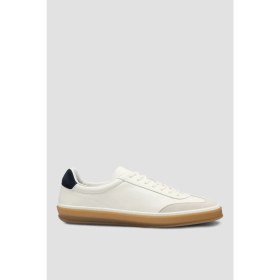 Resim Boss Erkek Yumuşak Süet Karışımlı Rahat Taban Deri Beyaz Sneaker 50549408-120 