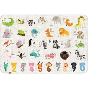Resim Animals 100x150 CM Oyun Matı Bebek ve Çocuk Halısı 