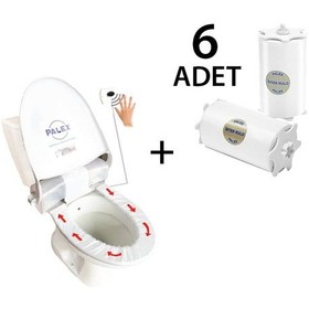 Resim Palex Sensörlü Hijyenik Klozet Kapağı + 6 Adet Yedek Rulo 