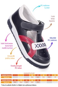 Resim Kiko Kids Marin Erkek Çocuk Günlük Ayakkabı Lacivert - Kırmızı 