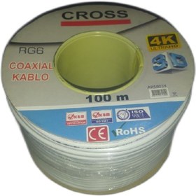 Resim Cross Çanak Anten Kablosu Rg6 U4 64tel 