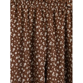 Resim LC Waikiki Lcw Kids Kahverengi Çiçek Baskılı Geniş Paça Kız Çocuk Pantolon 