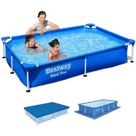 Resim Bestway Dikdörtgen Prefabrik Havuz Set Bw449 56401 (221 Cm x 150 