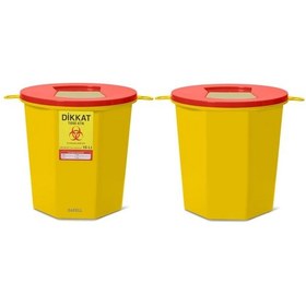 Resim Safell Tıbbi Atık Kutusu - Tıbbi Atık Kovası 10 Litre 25 Adet 