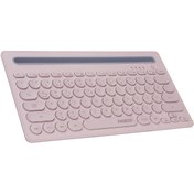 Resim Everest KB-BT84 Pembe/Gri Bluetooth Ultra İnce+Şarjlı Q Mac/Win/Android/Ios Uyumlu Kablosuz Klavye 