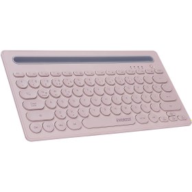 Resim Everest KB-BT84 Pembe/Gri Bluetooth Ultra İnce+Şarjlı Q Mac/Win/Android/Ios Uyumlu Kablosuz Klavye 