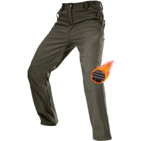 Resim Ghassy Co. Co. Erkek Çift Katmanlı Ultra Kalın Kışlık Kayak Motorcu Outdoor Softshell Pantolon 