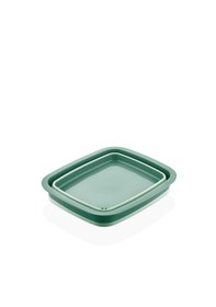 Resim Katlanabilir Tıpalı Badya 9 Litre Gri, Yer Kaplamayan Çok Amaçlı Leğen Yeşil 