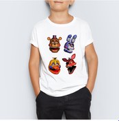 Resim Five Nights At Freddy'S Unisex Çocuk Tişört T-Shirt Mr-05 