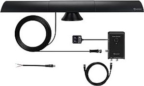 Resim Antop AT-500SBS HD Smart Bar HDTV ve FM İç Mekan Amplifiye Anten Smart Boost Sistemli 80 Mile Menzile Kadar - Beyaz 