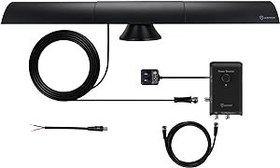 Resim Antop AT-500SBS HD Smart Bar HDTV ve FM İç Mekan Amplifiye Anten Smart Boost Sistemli 80 Mile Menzile Kadar - Beyaz 
