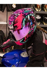 Resim DeadG Spectre Legend Pink Siyah-Yeşil-Pembe Kask 