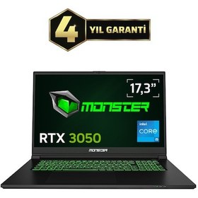 Resim Monster Abra A7 V15.3.5 i5-13500H 32 GB 1 TB SSD 6 GB RTX3050 17.3" W11H Dizüstü Bilgisayar 