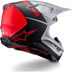 Resim Alpinestars Supertech M10 Flood Off-Road Kaskı Gri Kırmızı Siyah 