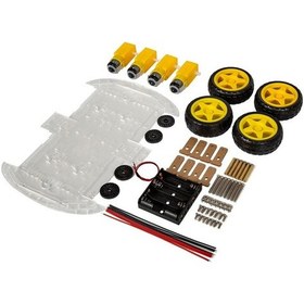 Resim 4WD Çok Amaçlı Şeffaf Mobil Robot Araba Platformu 