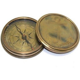 Resim Periboia Üzeri Çapa İşlemeli Pirinç Kullanışlı Pusula 