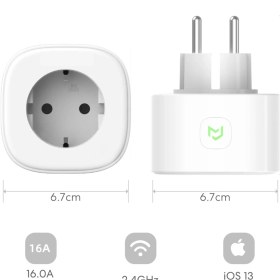 Resim Meross Wi-Fi Uzaktan Kontrollü Akım Korumalı 4 USB Girişli Akıllı 4lü Priz Ve 2li Tekli Priz Seti 