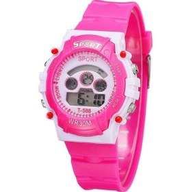 Resim Dijital Pembe Spor Çocuk Kol Saati Takvim Renkli Işıklı 