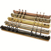 Resim Veri kitapları, fotoğraf albümleri, günlükler, defterler, bağlama klipsleri, ofis kırtasiye için A5 boyutunda arka kapaklı 6 halkalı çıkarılabilir metal halka bağlayıcı, iç çap 15/20/25mm 