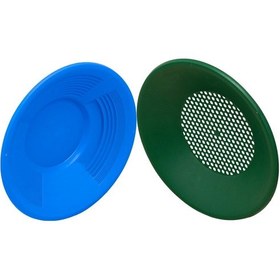 Resim Gold Pan Altın Yıkama Tavası Eleği ve Gold Pan Süzgeç Mavi 