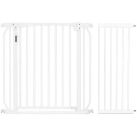 Resim Metal Güvenlik Kapısı 30cm Uzatma, Çift Kilit Sistemi, Otomatik Kapanma ve LED Işık Sensörü 