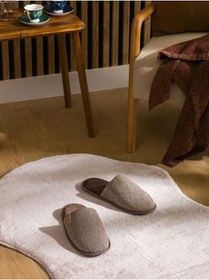 Resim LC Waikiki Kahverengi Desenli Erkek Ev Terliği 