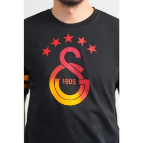 Resim Galatasaray Orijinal 5 Yıldız Siyah T-Shırt Hediyelik Ahşap Kutulu 