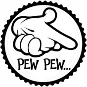 Resim Genel Markalar Pew Pew Tasarım Sticker 10 x 10 cm 