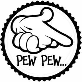 Resim Genel Markalar Pew Pew Tasarım Sticker 10 x 10 cm 