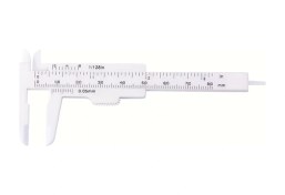 Resim Gateesat Beyaz 3.15 İnç Mini Plastik Sürgülü Kumpas Çift Skala Cetvel 