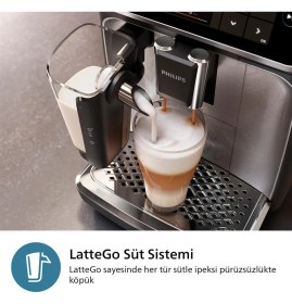 Resim Philips Lattego 3300 Seri Tam Otomatik Kahve ve Espresso Makinesi, 6 Çeşit Kahve Seçeneği, Şık Tasarım, Onerous Mutfak Tartısı 